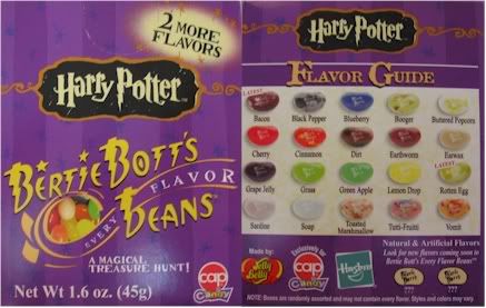 harry potter jelly beans flavors. jelly beans that look like