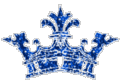 Small Blue Glitter Crown