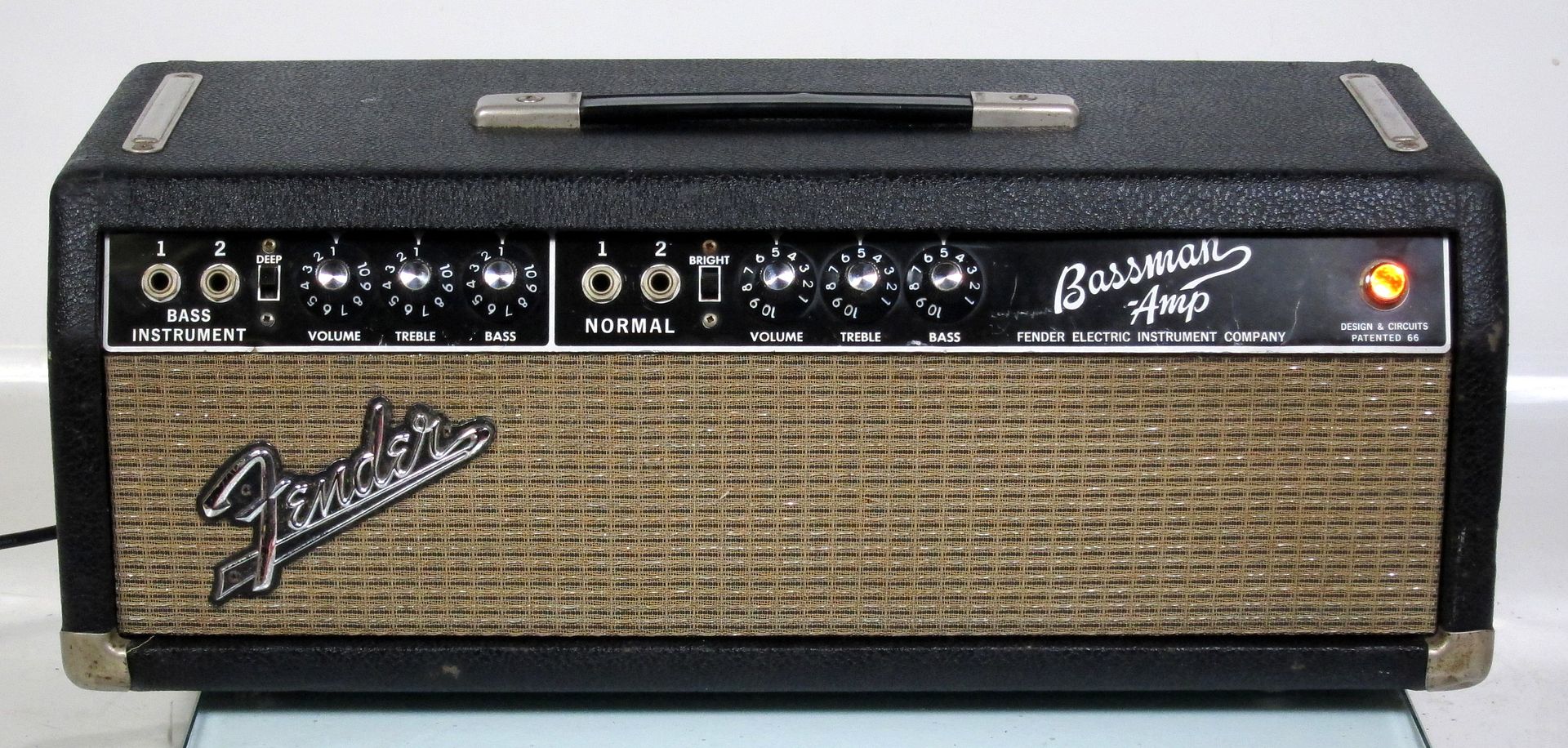 Fender BASSMAN AA864 Black Face Guitar Tube Head Amplifier Amp 1965 RARE