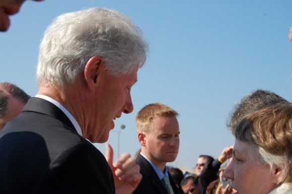 President Clinton and Faith Chatham discuss toll roads and NAFTA