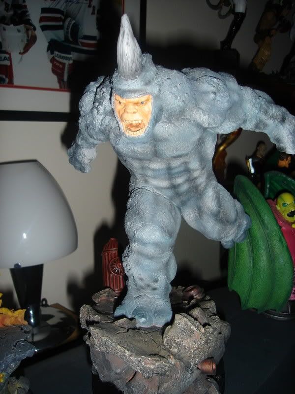 spider man rhino statue