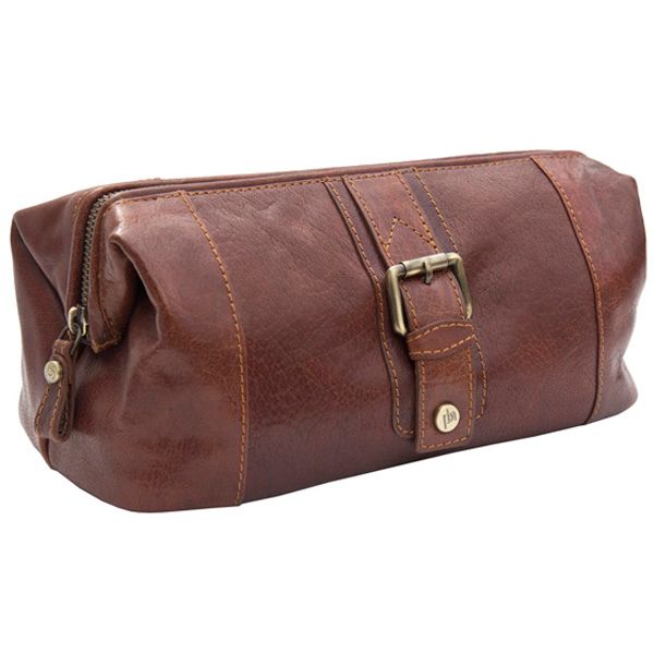 Prime Hide Trent Range Rugged Leather Wash Bag Toiletry Bag Rodeo Brown eBay
