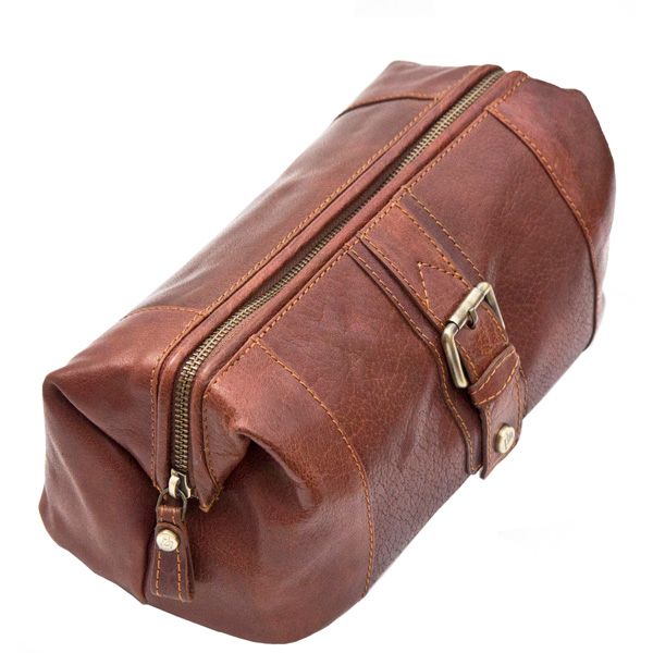 Prime Hide Trent Range Rugged Leather Wash Bag Toiletry Bag Rodeo Brown eBay