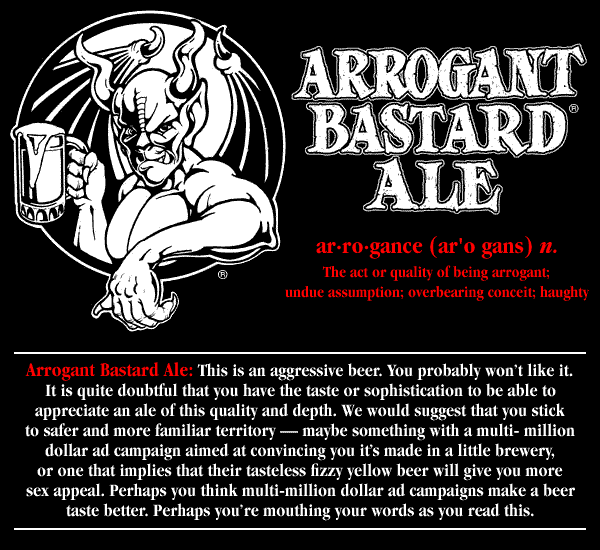 Arrogant Bastard Label