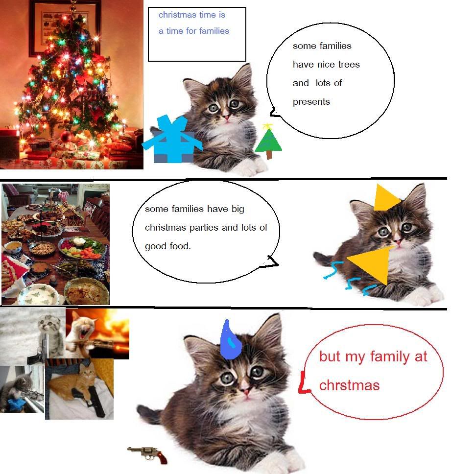 cat family cristmas