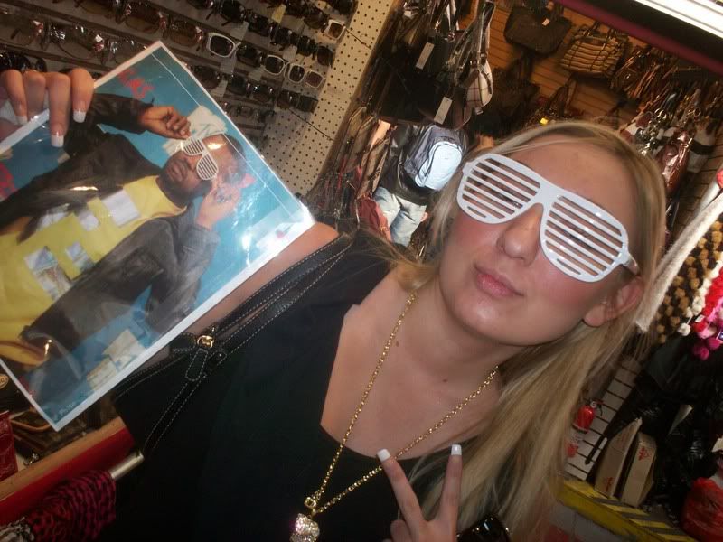 Beverley with kanye west' glasses Pictures, Images and Photos