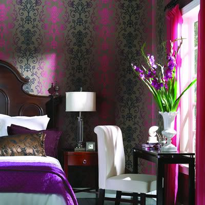 purple damask wallpaper