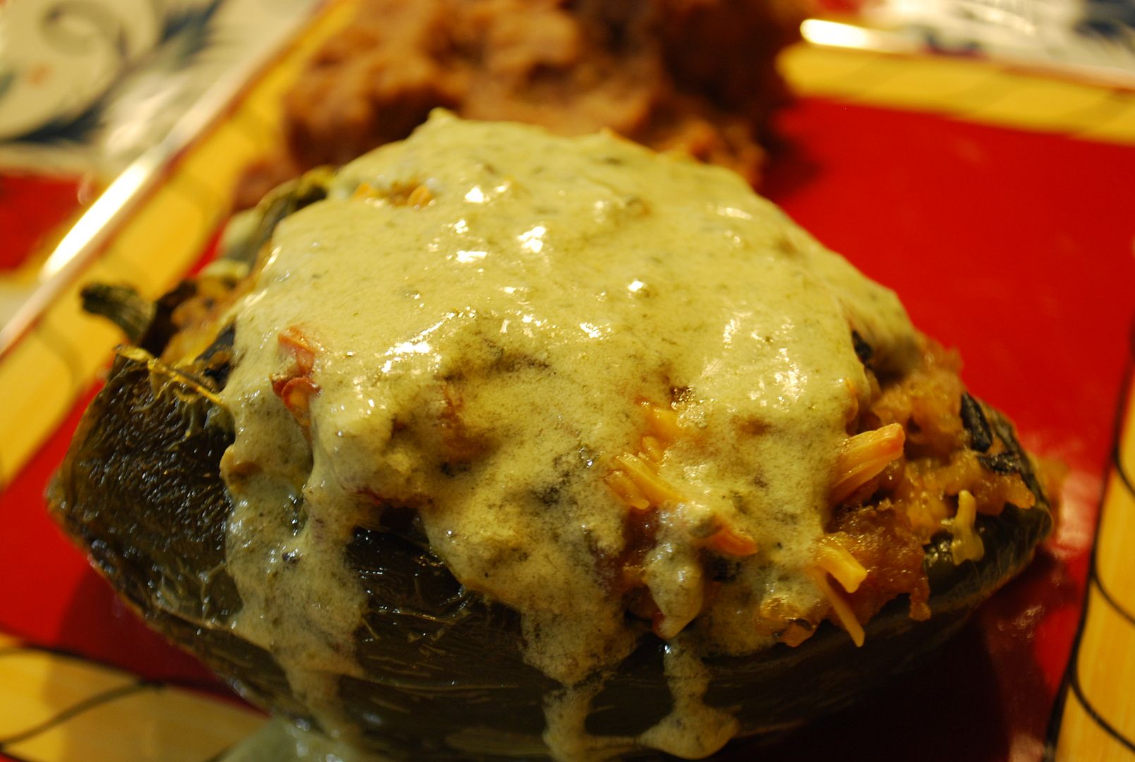 Roasted Stuffed Poblano