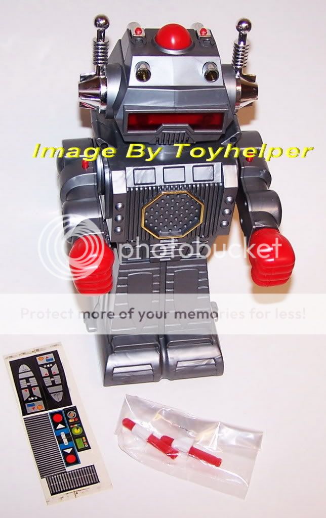 COSMIC TALKING ROBOT 12 LIGHT UP EYES BATTERY BUMP nGO  