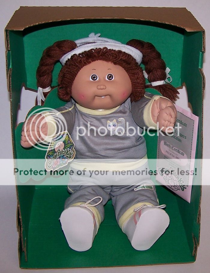 Cabbage Patch Kids Doll Felicia Disa Red Hair Ponytails