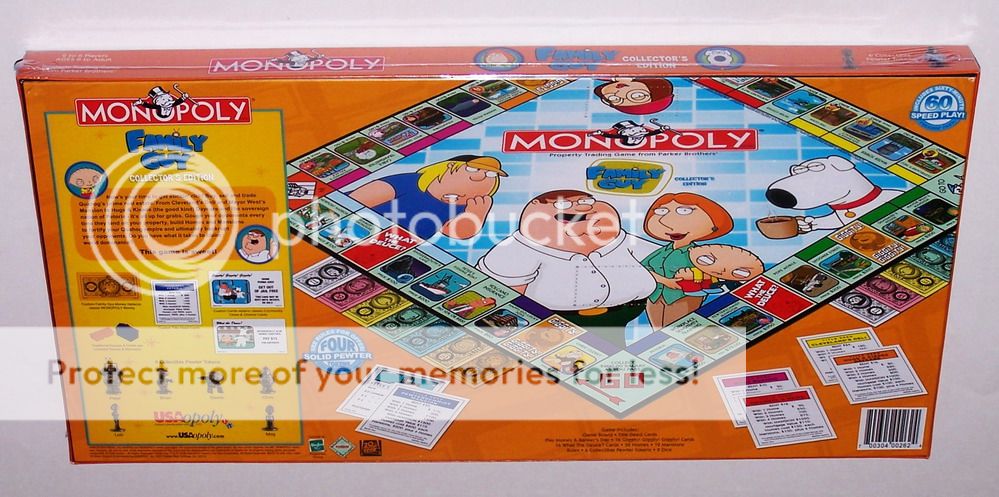 Family Guy Monopoly Board Game Sealed 6 Pewter Tokens  