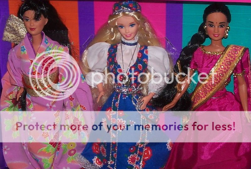 BARBIE DOLLS OF THE WORLD GIFT SET JAPAN NORWAY INDIA  