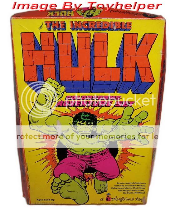 INCREDIBLE HULK COLORFORMS ADVENTURE SET MIB 1978 MOVIE  