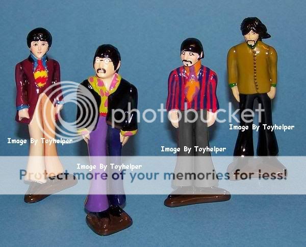 YELLOW SUBMARINE 4 Beatles Figures GARTLAN Statues ART  