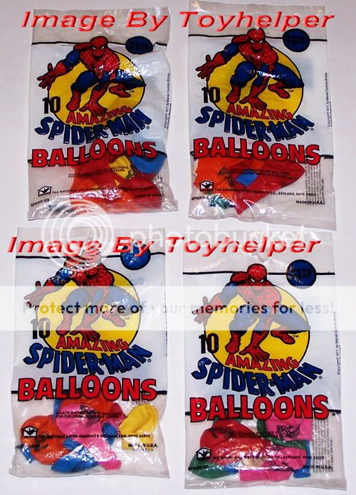 SPIDERMAN BALLOON SET RARE 1977 SEALED MOVIE TV BLOW UP  