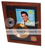 ELVIS PRESLEY 24 KT GOLD RECORD LONESOME PLAQUE  