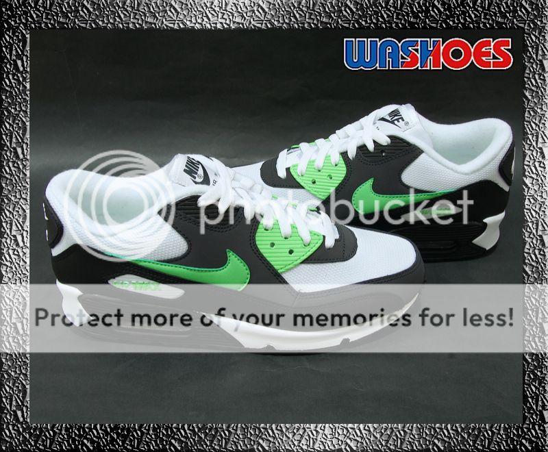 Nike Air Max 90 Black White Green US 8~12 Running 1 95  
