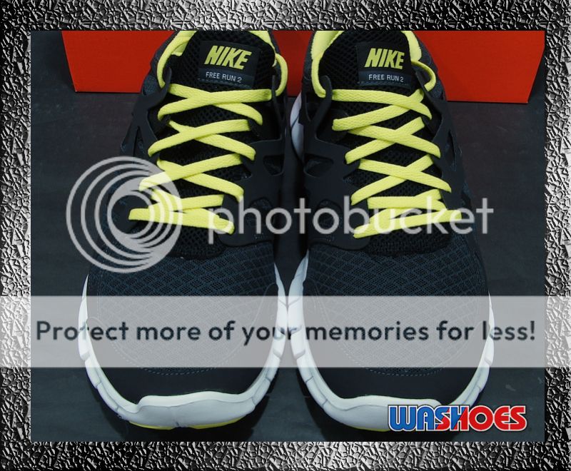 Nike Free Run 2 Black White Sonic Yellow 8~11.5 Running  