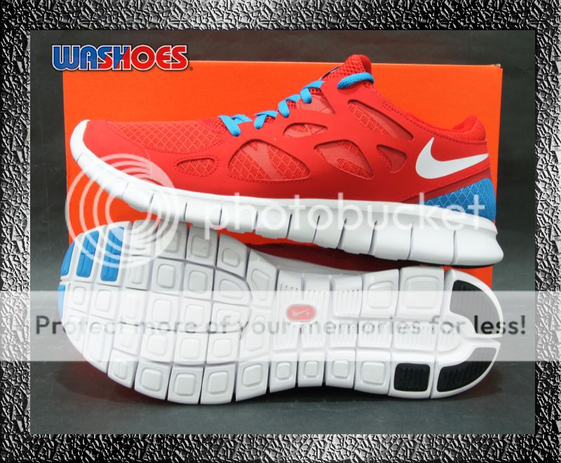 Nike Free Run+ 2 Sport Red White Blue Glow 8~12 Running  