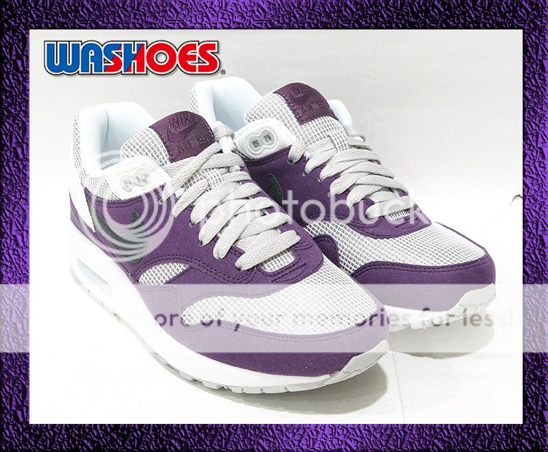 2011 Nike Wmns Air Max 1 Wine Purple Anthracite Natural Grey US 5.5~12 