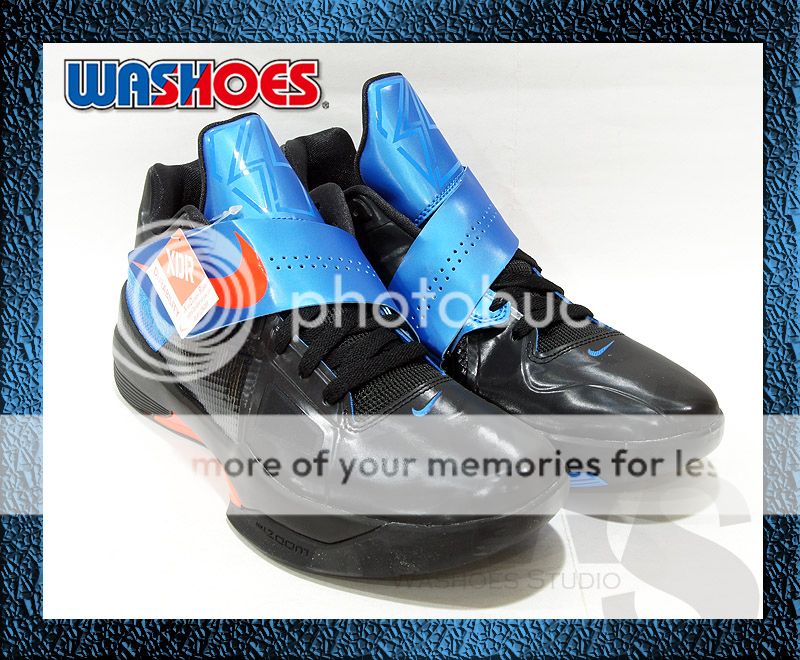 2011 Nike Zoom KD IV 4 X Black Blue Team Orange Noir US 7.5~12 pe kobe 