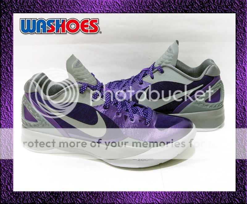 2012 Nike Zoom Hyperdunk 2011 Low PE Clup Purple Matallic Silber Grey 