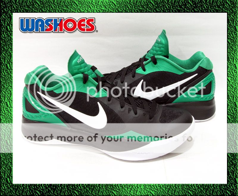 2012 Nike Zoom Hyperdunk 2011 Low Pure Black Lucky Green Matallic Noir 